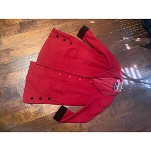 Herman Kay 100% Wool Shell Red/Black Coat Size 8